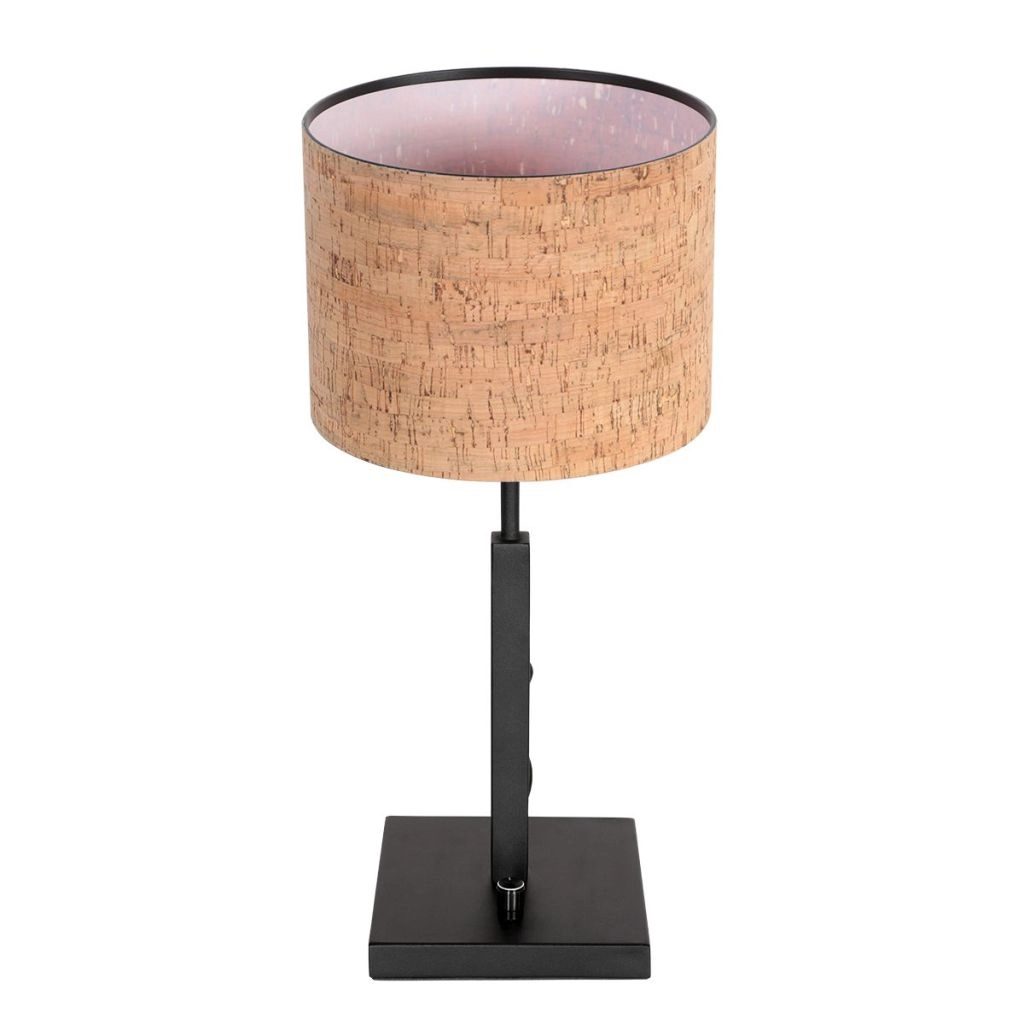 Schwarze Tischlampe Stang mit Korkkappe Ø20 cm Steinhauer 8712746180541
