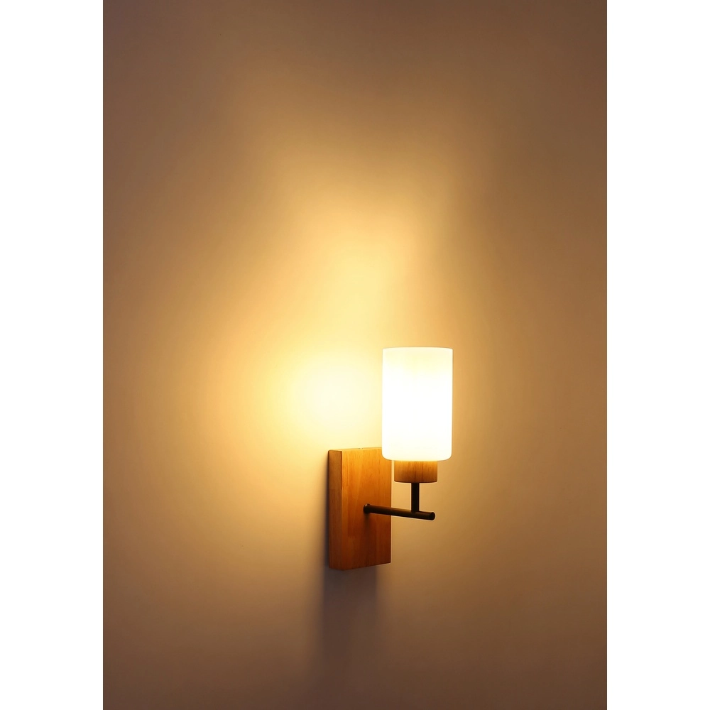 Wandlicht Rowena Holz mit Schwarz Globo 9007371586981