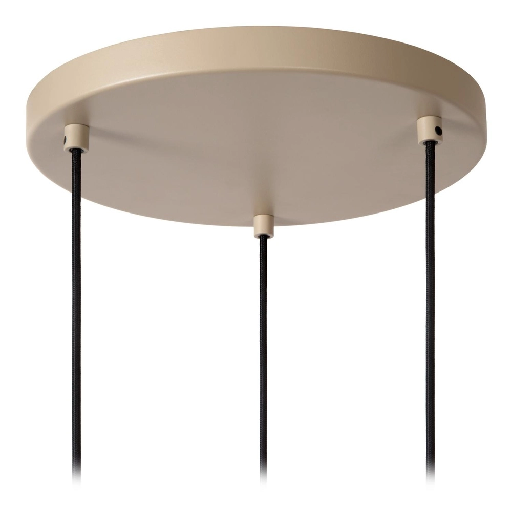 3-Licht Pendellampe Lambres taupe Lucide 5411212452917