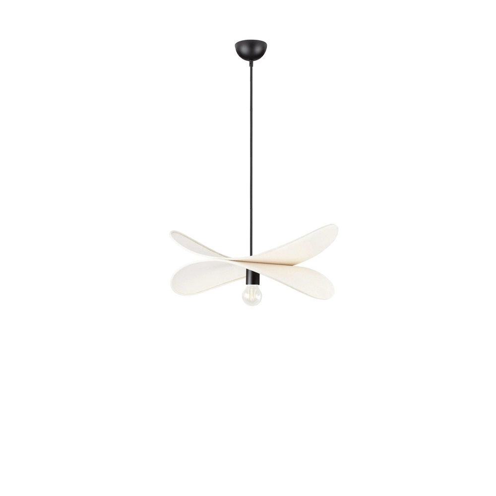 Moderne Pendellampe Luve Schwarz mit Beige Lyora 5212017493729