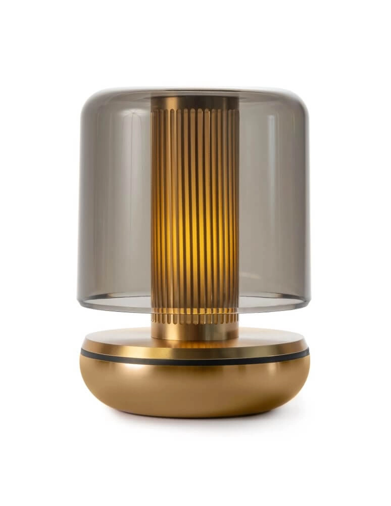 Wiederaufladbare Tischlampe Firefly Gold geräuchert Humble 6097522568556