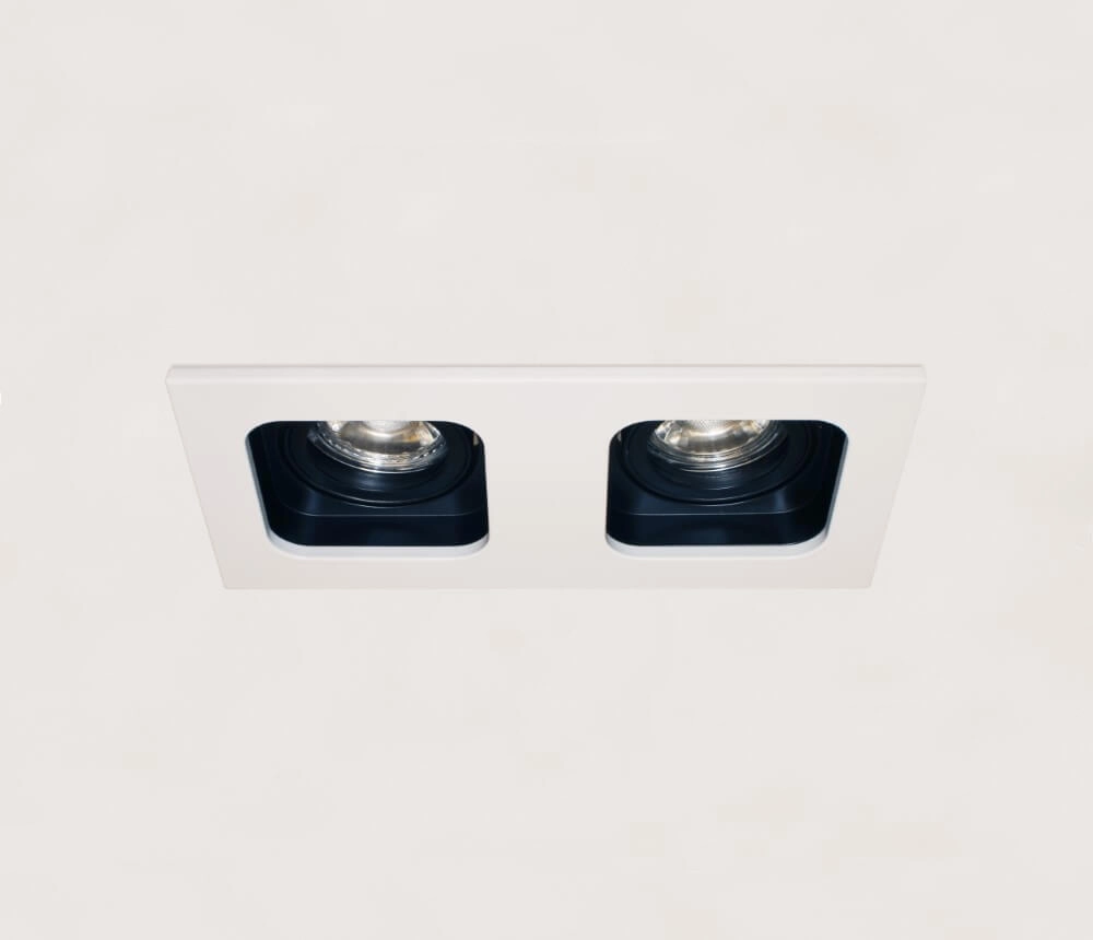 Downlighter Moggio Duo Weiß mit Schwarz Artdelight 8719831735686