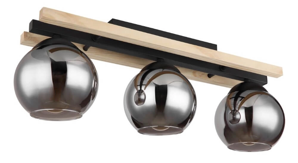 Designer-Deckenleuchte Conni Holz 3-flammig Globo 9007371441235