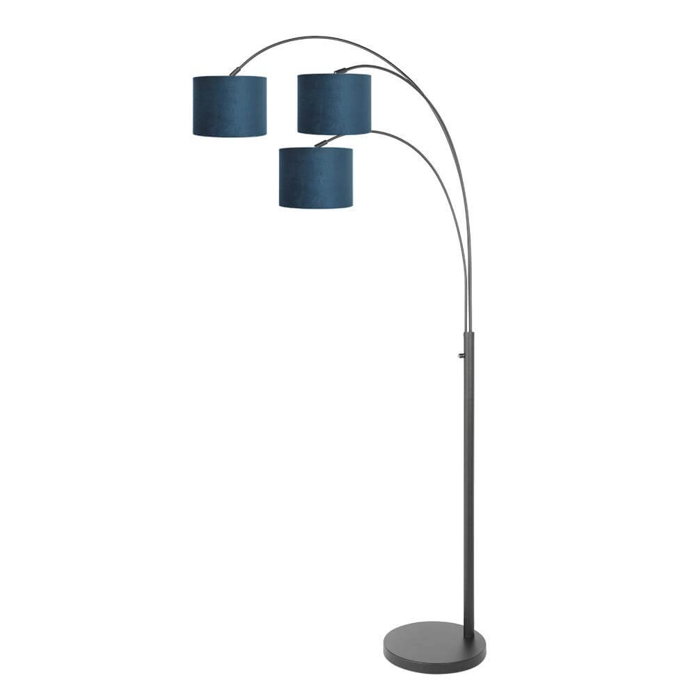 Stehlampe Sparkled Light schwarz mit blauen Kappen Steinhauer 8712746173628