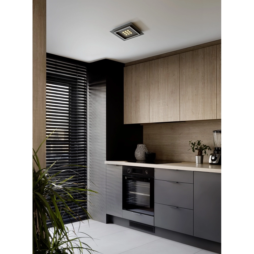 Moderne LED-Deckenbeleuchtung Balazote 36x36 cm – schwarz Eglo 9008606312719