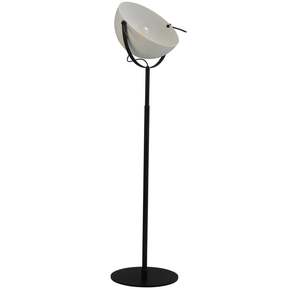 Stehlampe Larino 50 175 cm schwarz mit weiß