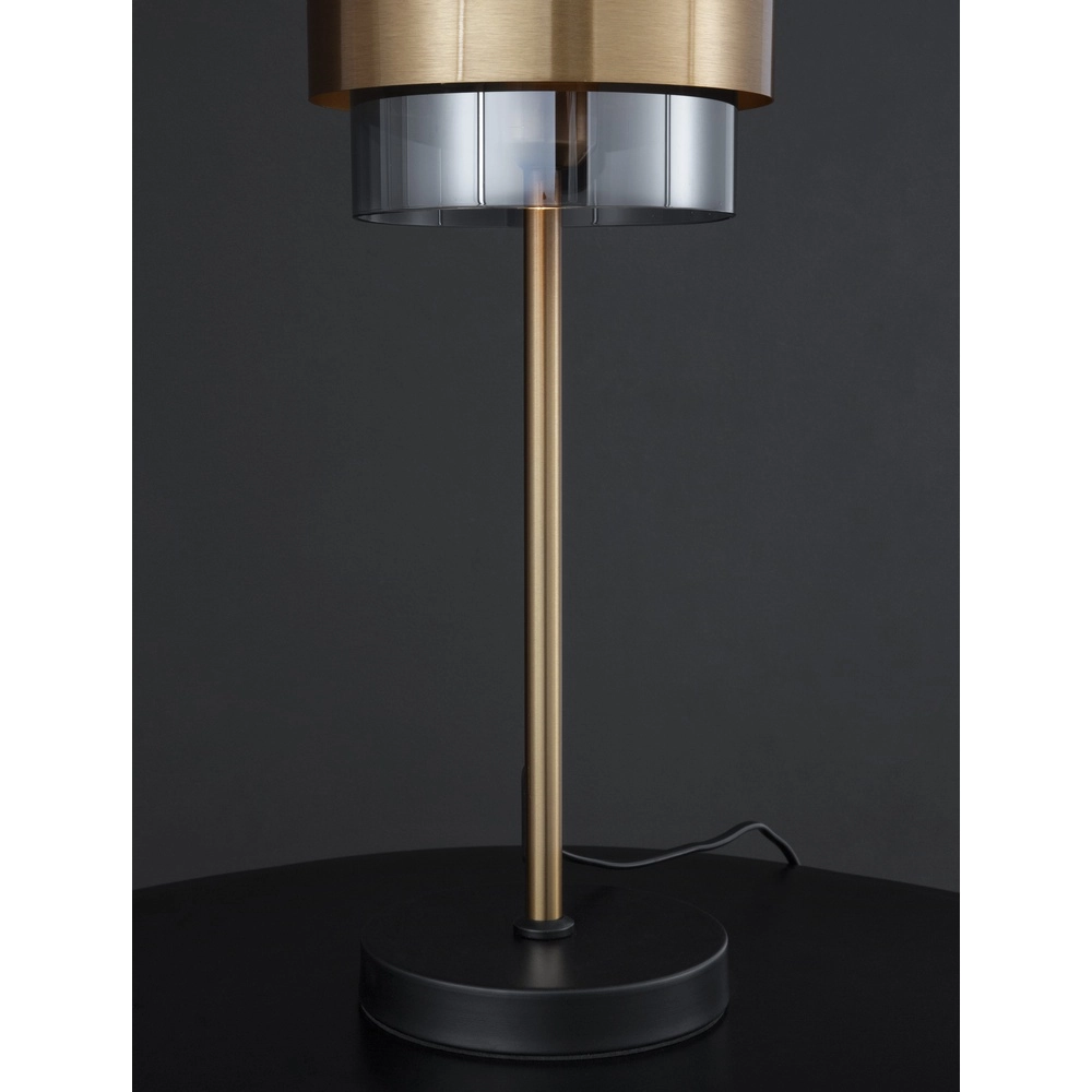 Tischlampe Sianna schwarz mit gold Lyora 5212017431042