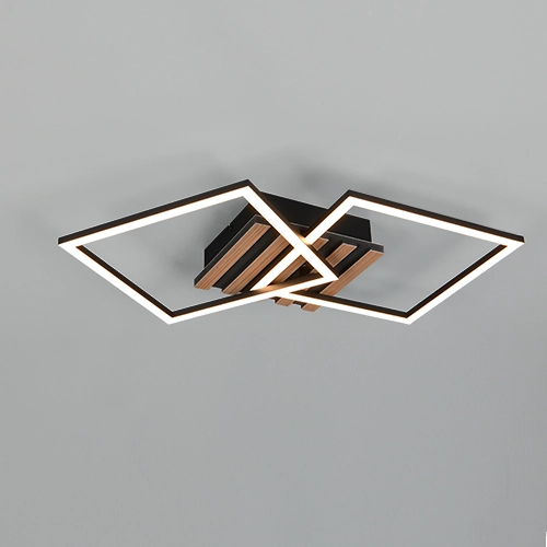 Moderne Deckenlampe Zaro Schwarz 59,5 cm Trio 4017807685961