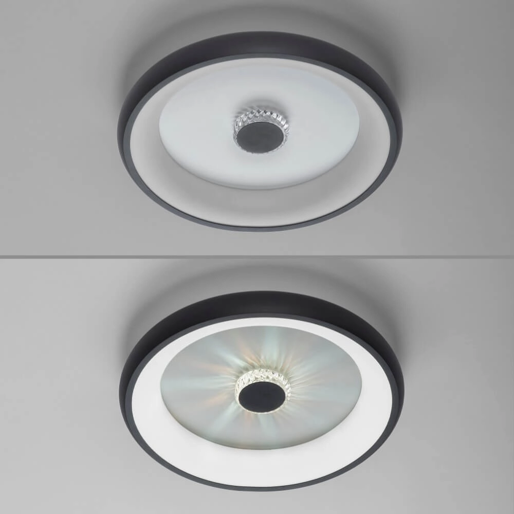 Runde Deckenleuchte Vertigo schwarz Ø 46,5cm Just Light 4043689994723