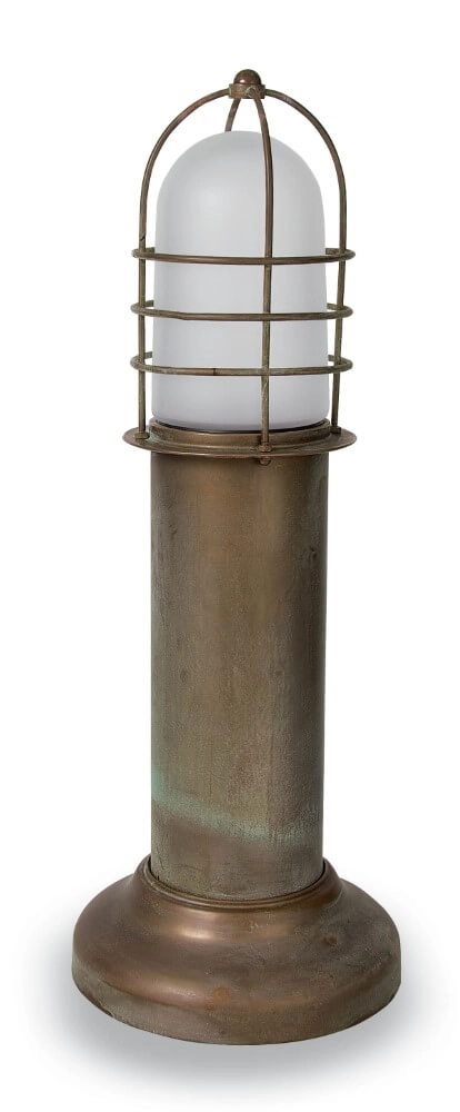 Stehlampe Torcia S - weißes Glas
