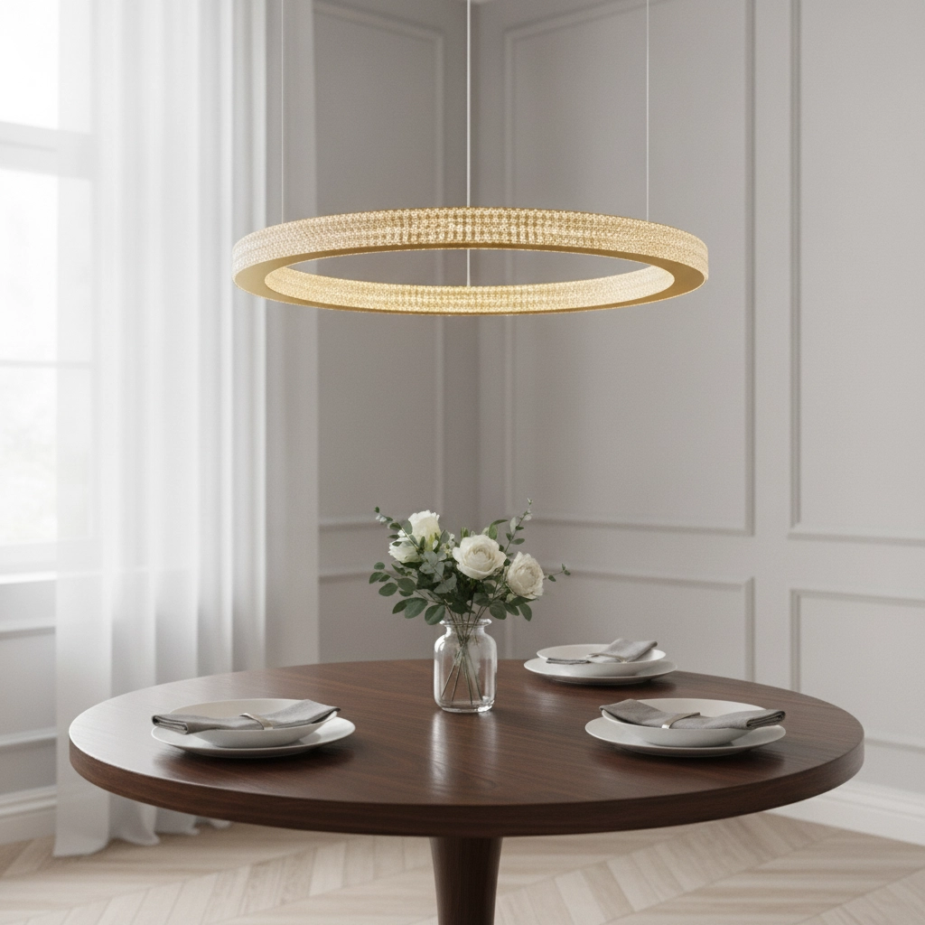 Pendelleuchte Fiore gold Ø 60cm