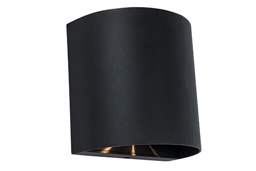 Schwarze Wandlampe Gemini Beams rundes Design