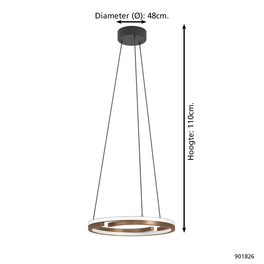 Pendelleuchte Mezzomonte Kupfer Bronze Eglo 9008606360239