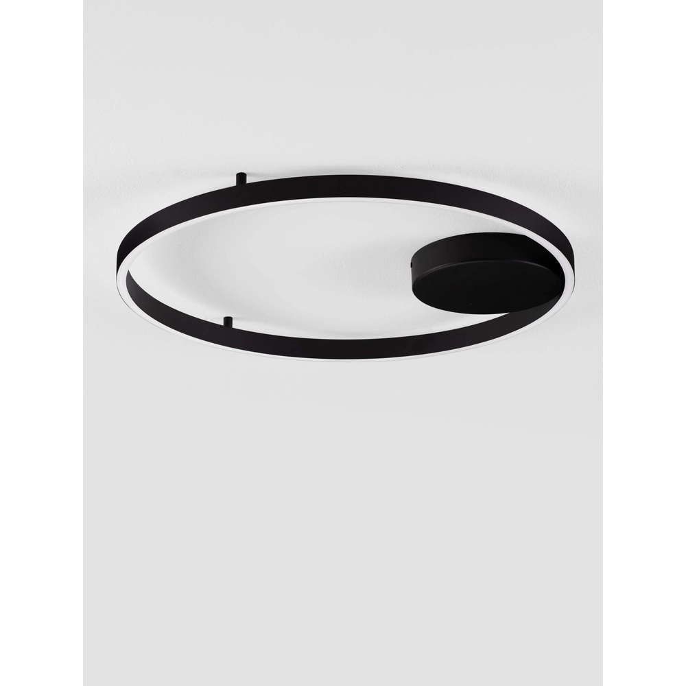 Deckenlampe Hedra rund Ø 60cm schwarz Lyora 5212017448880