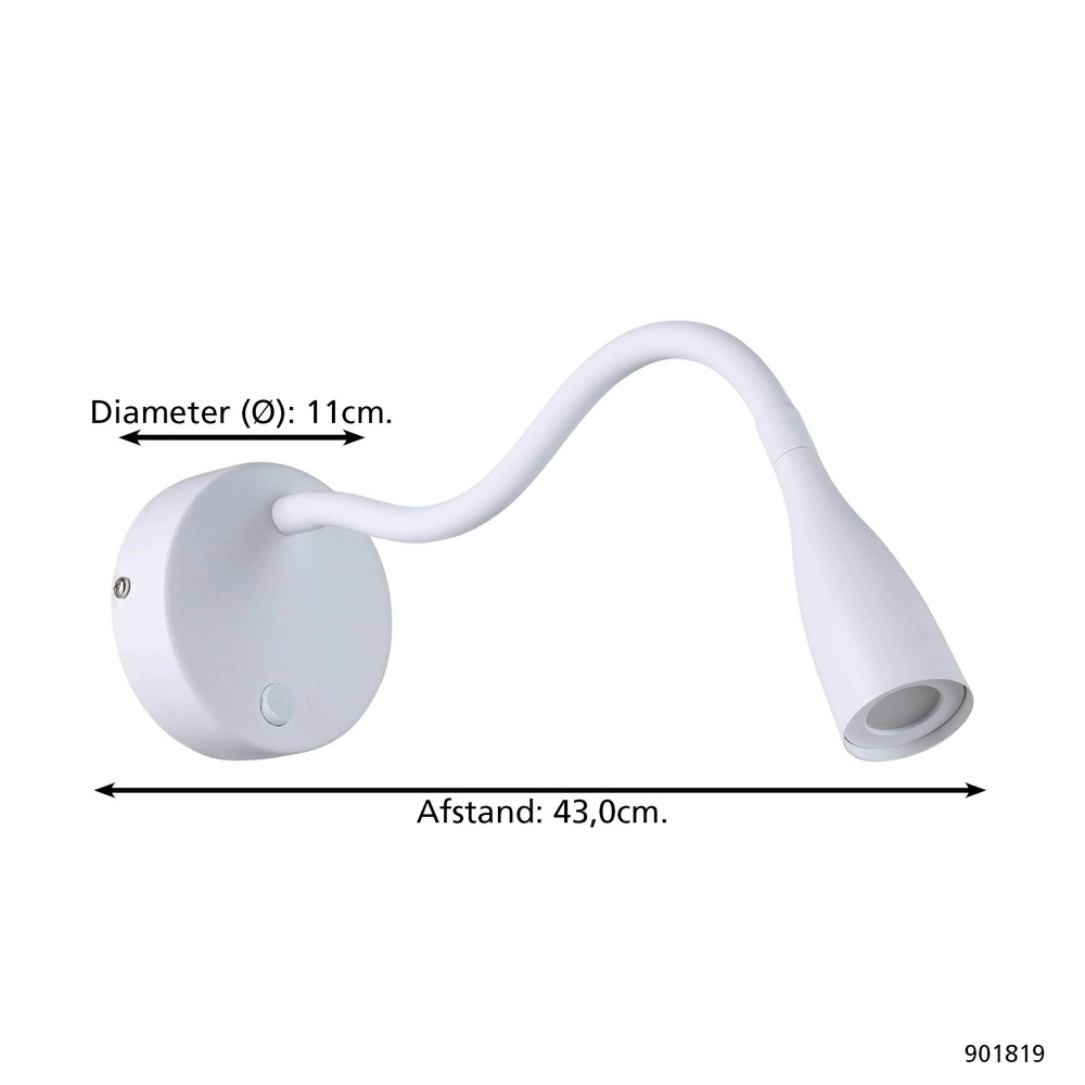 Nachttischlampe Olivandino Flexibel Weiß Eglo 9008606347773