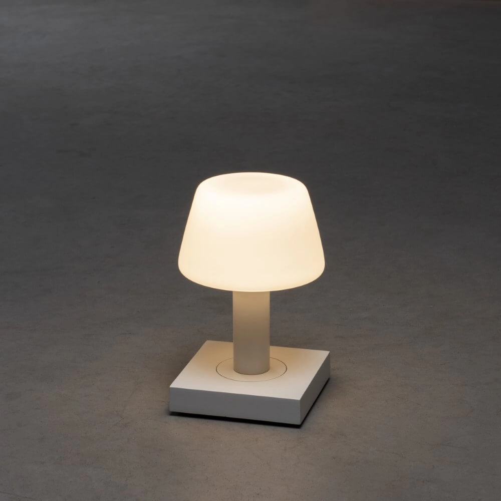 Wiederaufladbare Tischlampe Monaco Weiß KonstSmide 7318308252520