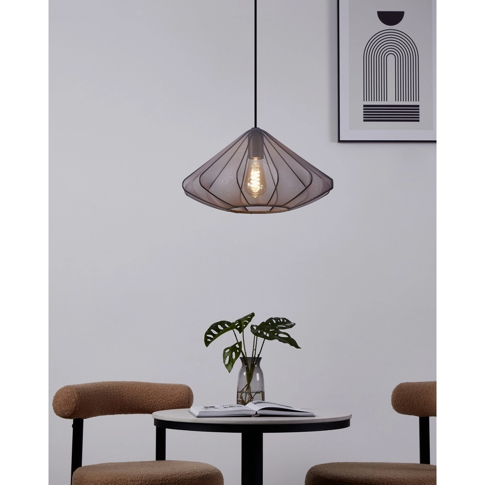Pendellampe Ø 42 cm Dolwen Schwarz - Japandi Eglo 9002759439958