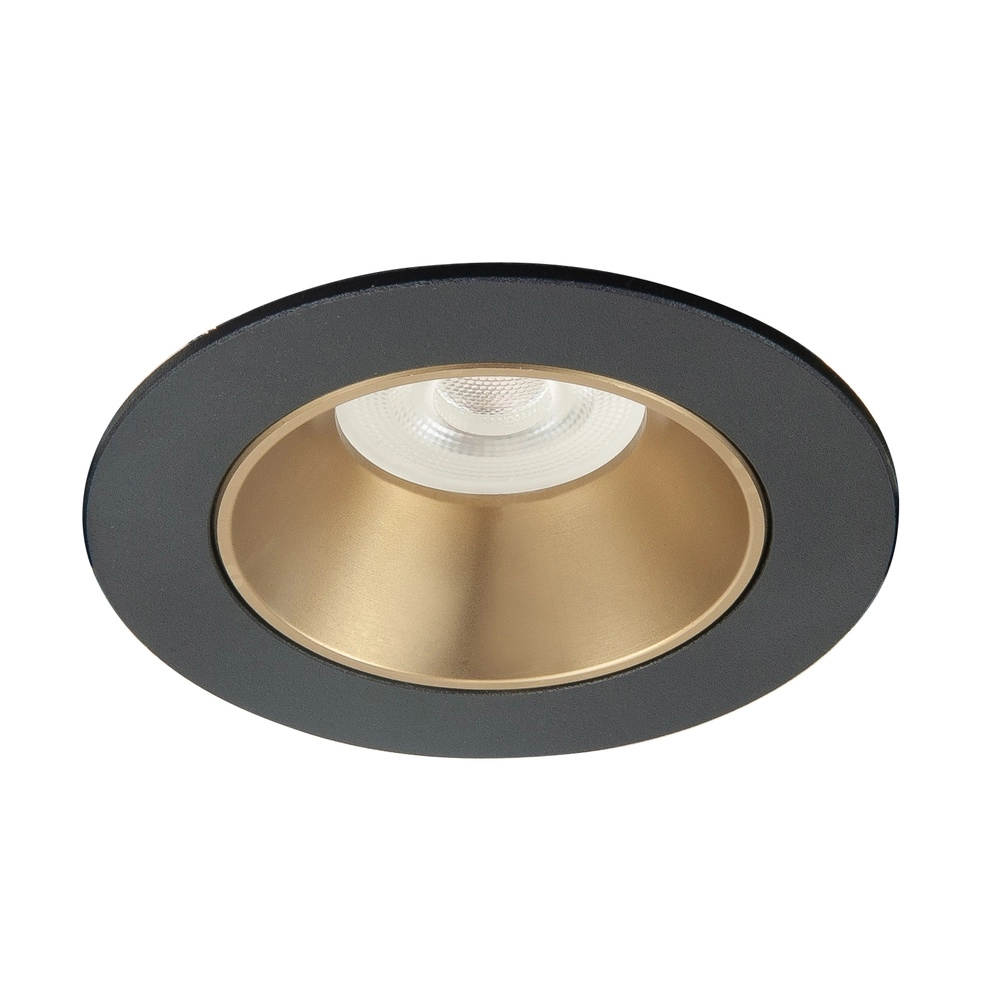 Design-Spot Downlights schwarz mit gold Ø 8cm