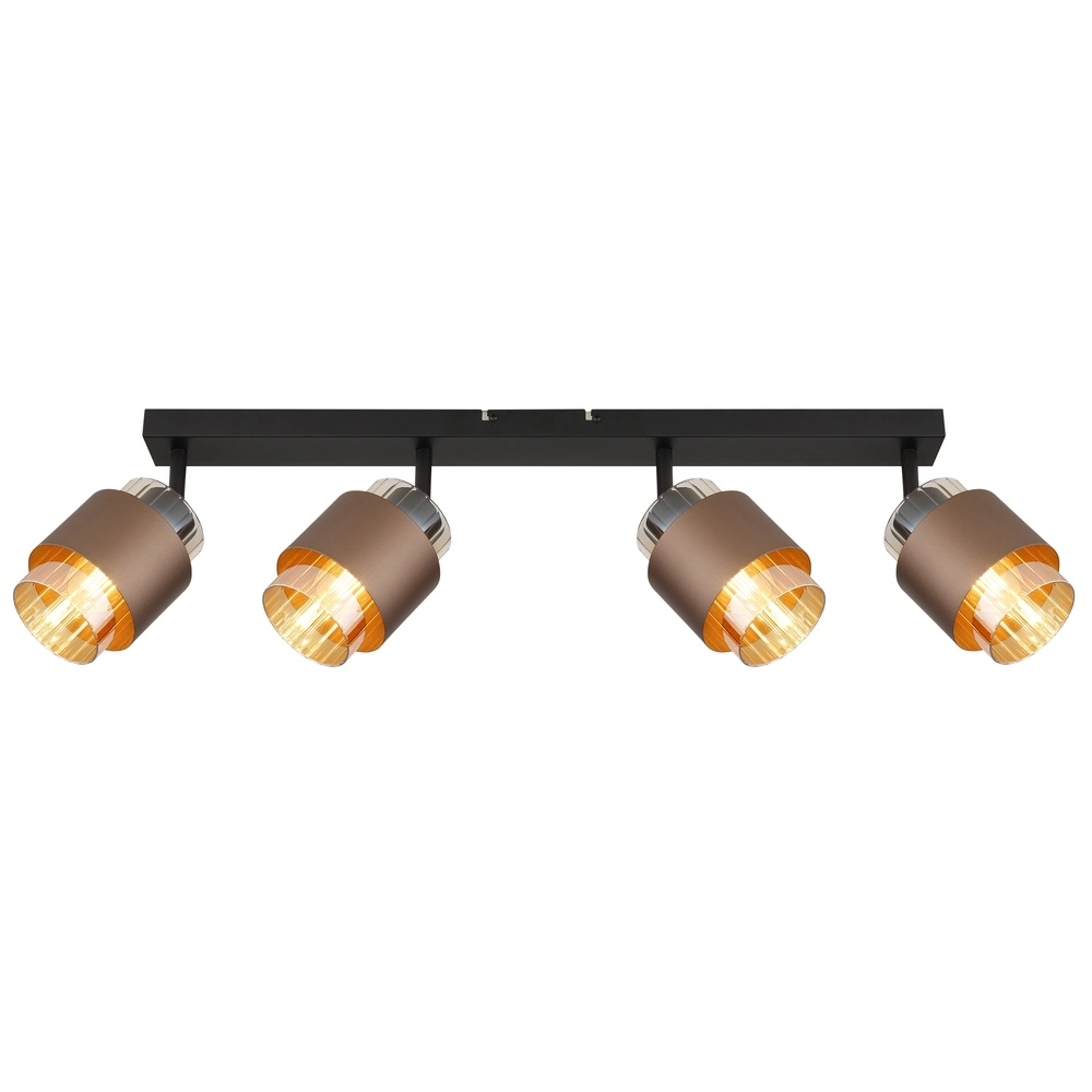 Design-Deckenlampe Milley 4-Licht Schwarz Globo 9007371589340