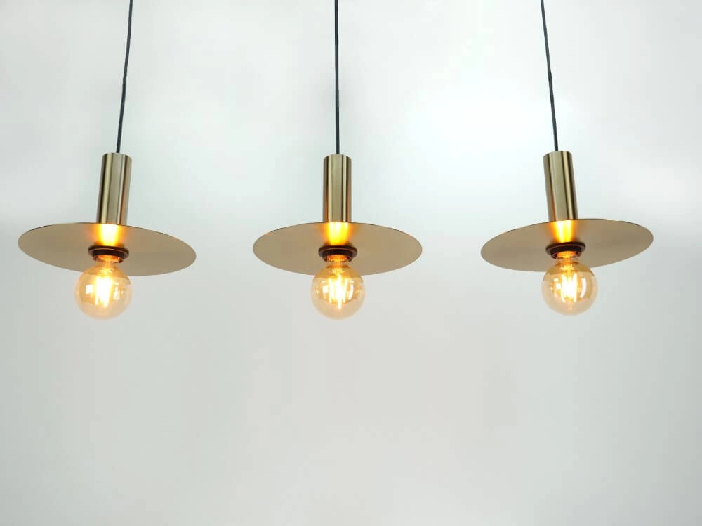 Goldene Hängelampe mit 3 Leuchten Escandell Eglo 9008606273881