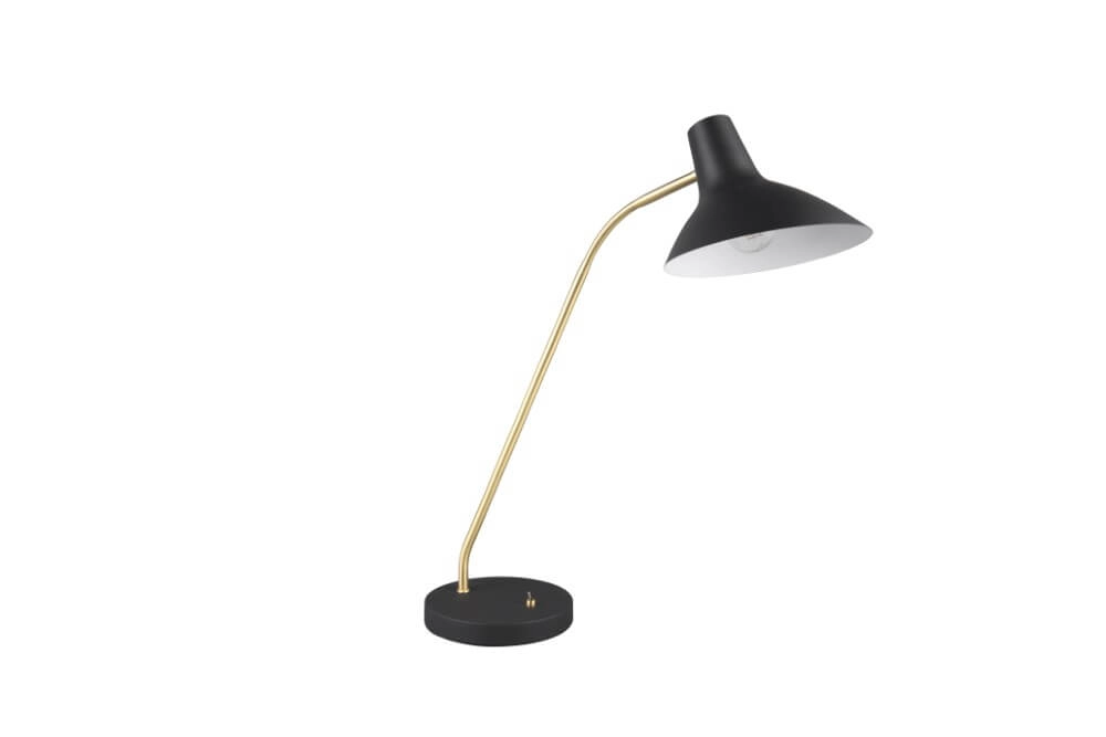 Schlanke Schreibtischlampe Traveller Schwarz Trio 4017807613711