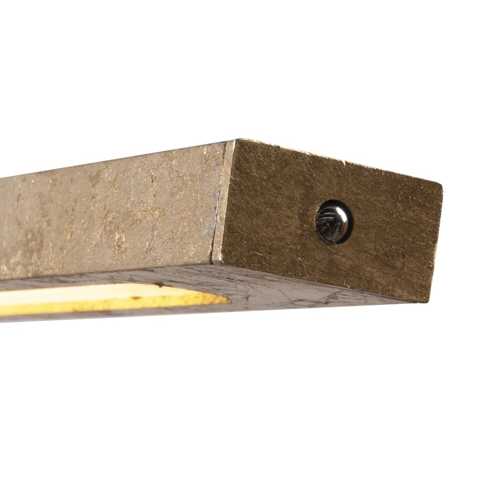 Schwarze Hängelampe Real 2 100cm mit Gold Masterlight 8718121220437