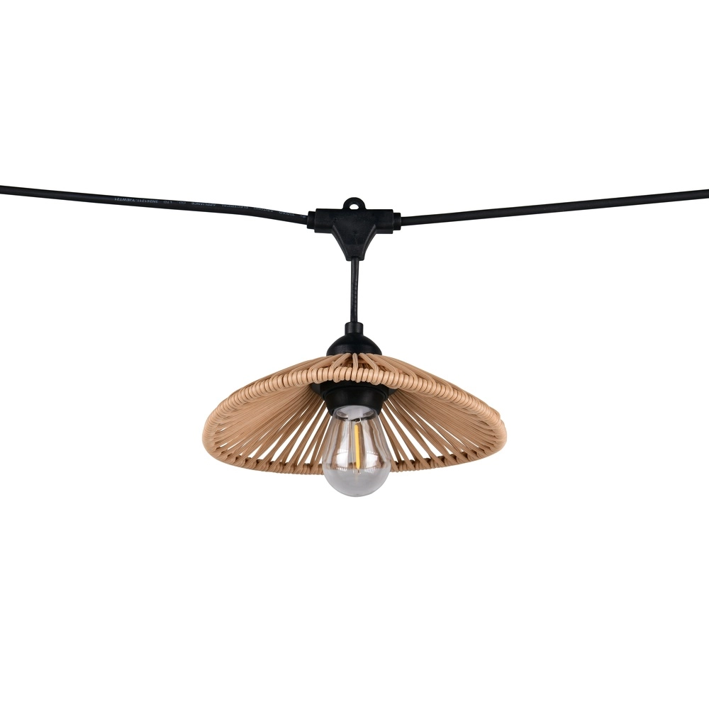 Lichterketten Chain Schwarz mit Braun 600 cm Trio 4017807697612