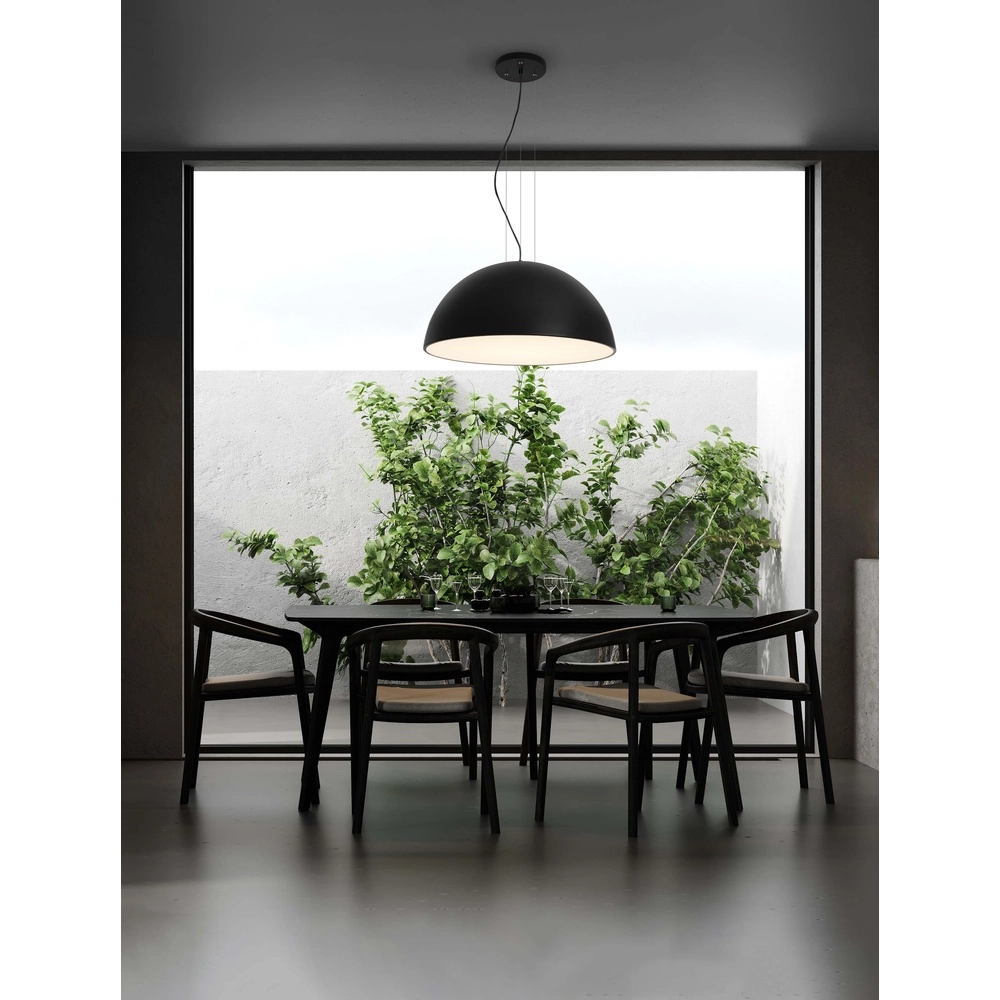 Schlanke Pendelleuchte Tholos schwarz Ø 70cm Lyora 5212017457882