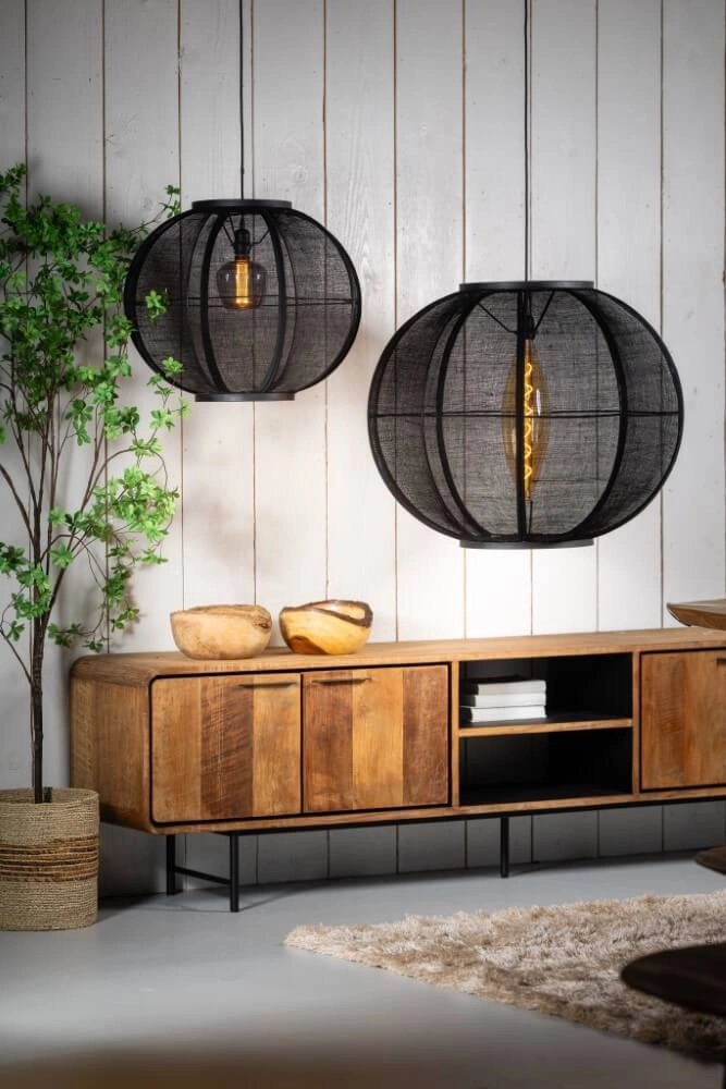 Böhmische Pendelleuchte Fabric schwarz Ø 68cm ETH 8720195309024