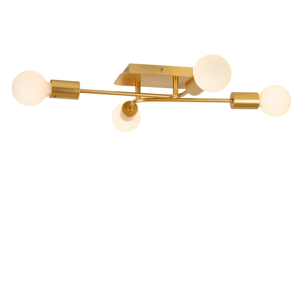 Deckenlampe Lester 4-Licht Gold Lucide 5411212211736