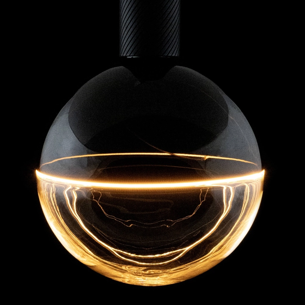 Lichtquelle schwarz und klar Illusion 6W - E27 - 260lm - 1900K - Ø 19cm