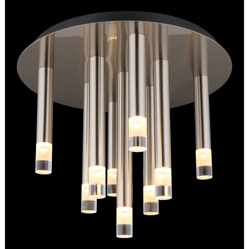 Design-Pendelleuchte Ryan 9-helles Nickel Globo 9007371478057