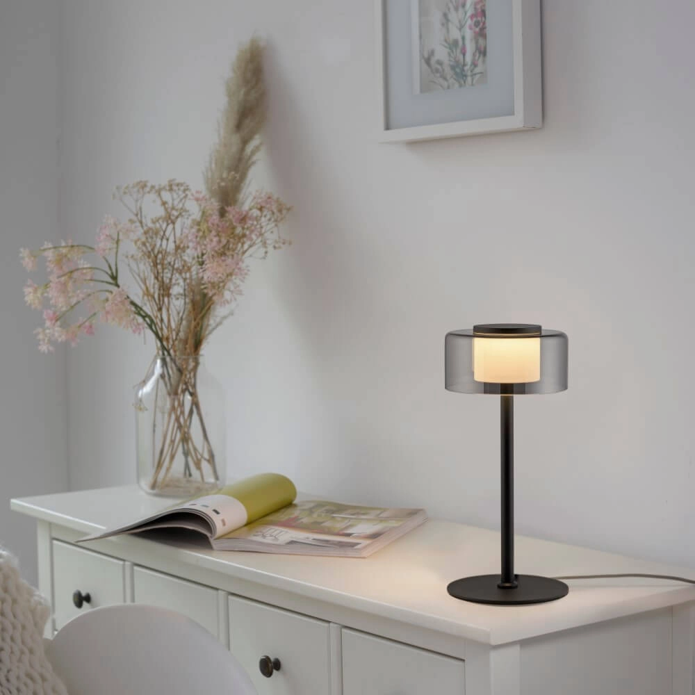 Schwarze Tischlampe Rika Paul Neuhaus 4012248385227