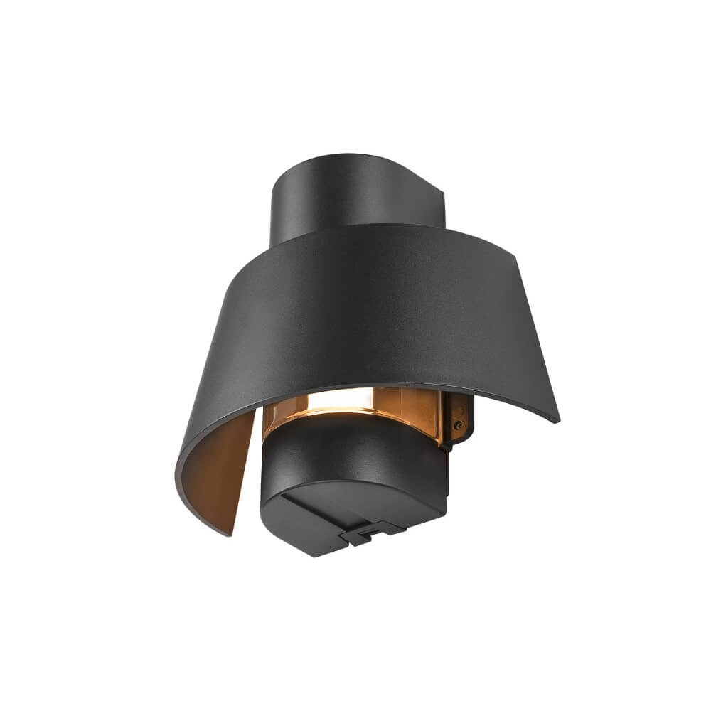 Schwarze Wandlampe Photoni 1x E27