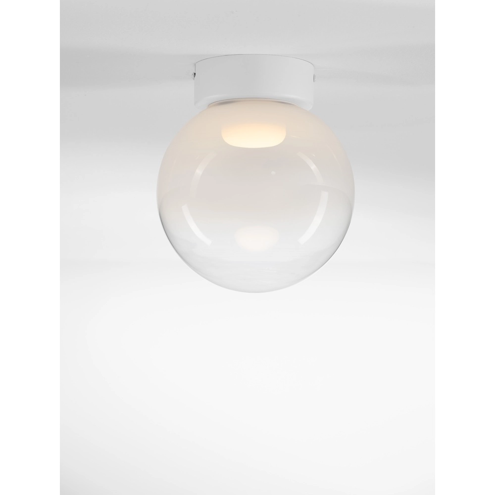 Weiße Deckenleuchte Bolita Glühbirne Ø 20cm