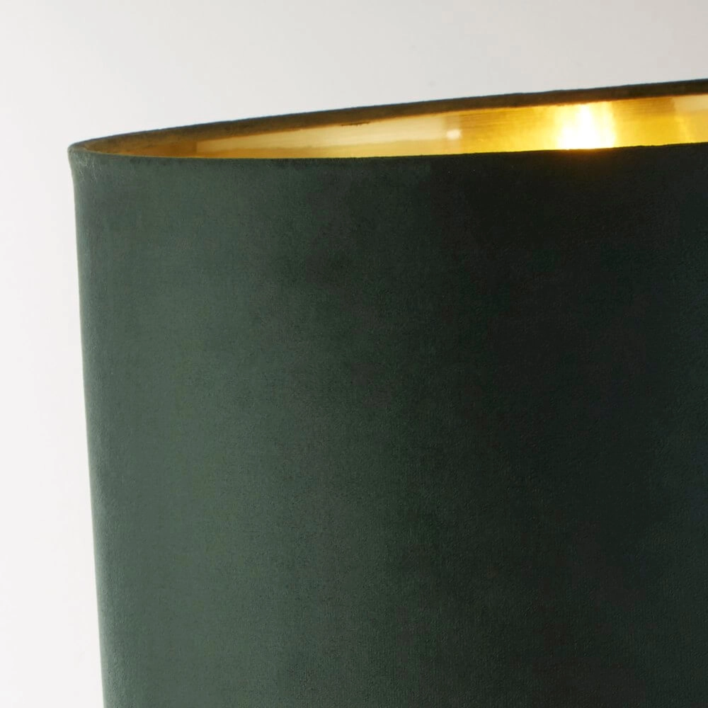 Designer-Tischlampe Scarborough Gold mit grüner Kappe Searchlight 5053423257020