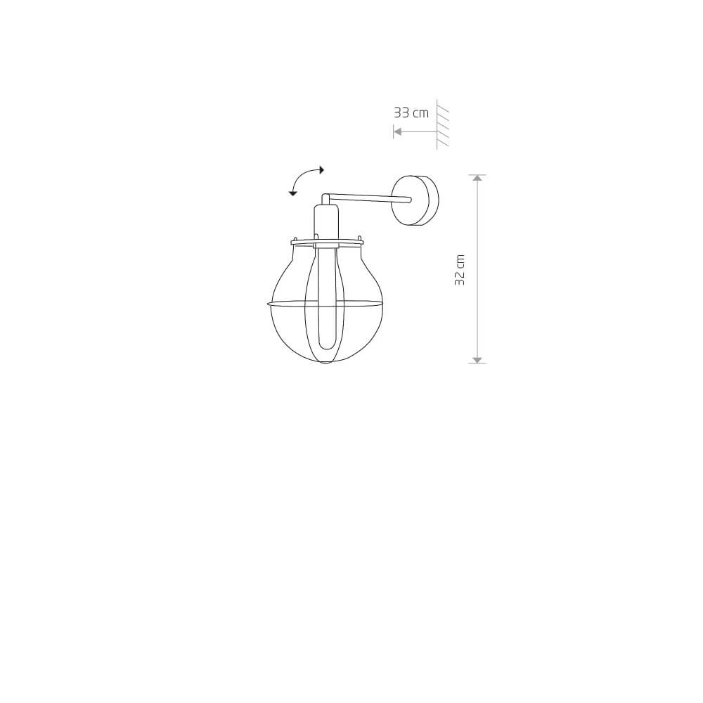 Wandlampe Manufacture Mit e27 passend Lyora 5903139974295