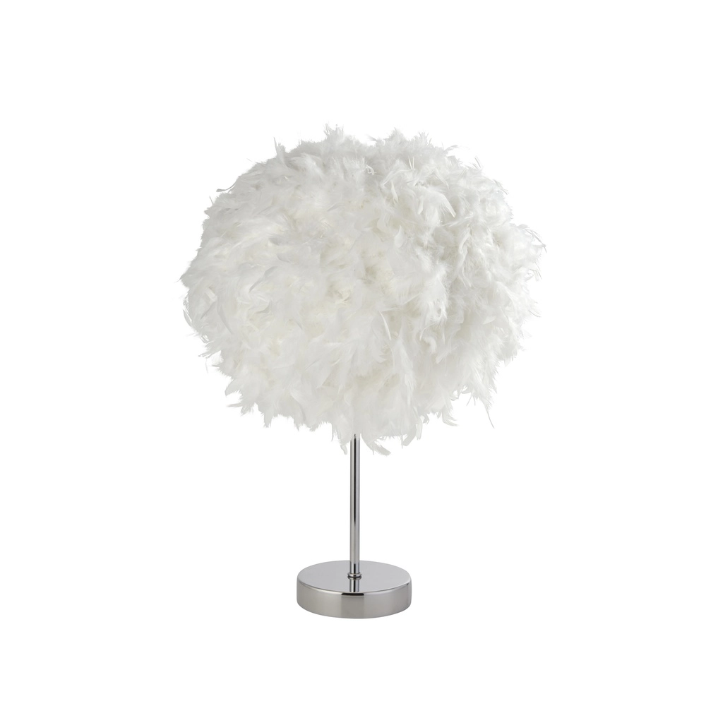 Tischlampe Hattie mit Federn