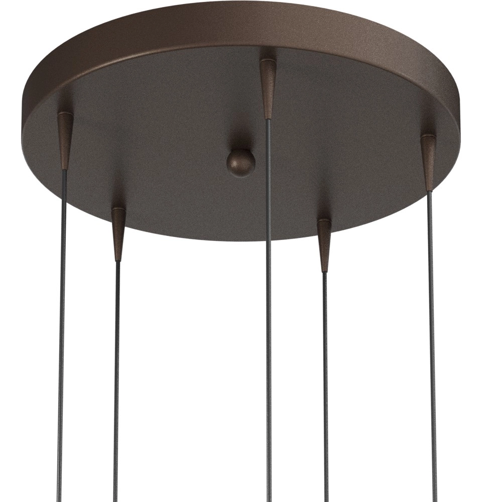 5-Licht Pendellampe Talana kakaobraun Ø 35 cm DTW Masterlight 8718121350103