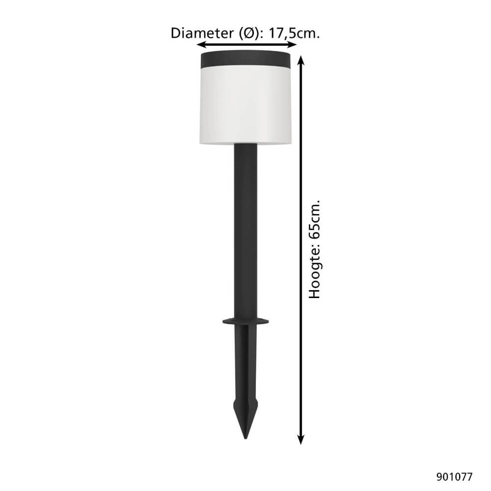 Solarlampe Pantete rund Ø 17,5 x 65cm Eglo 9008606298044