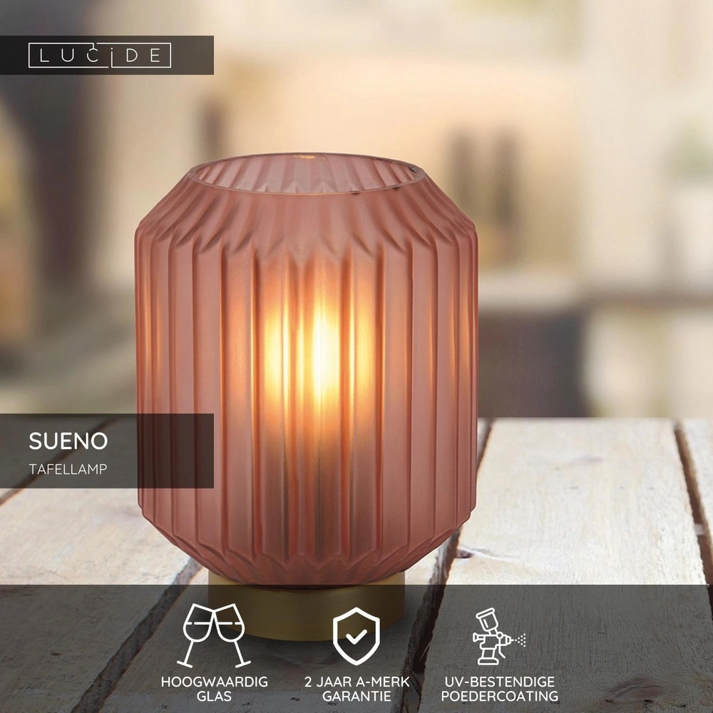 Tischlampe Sueno Pink Lucide 5411212451491