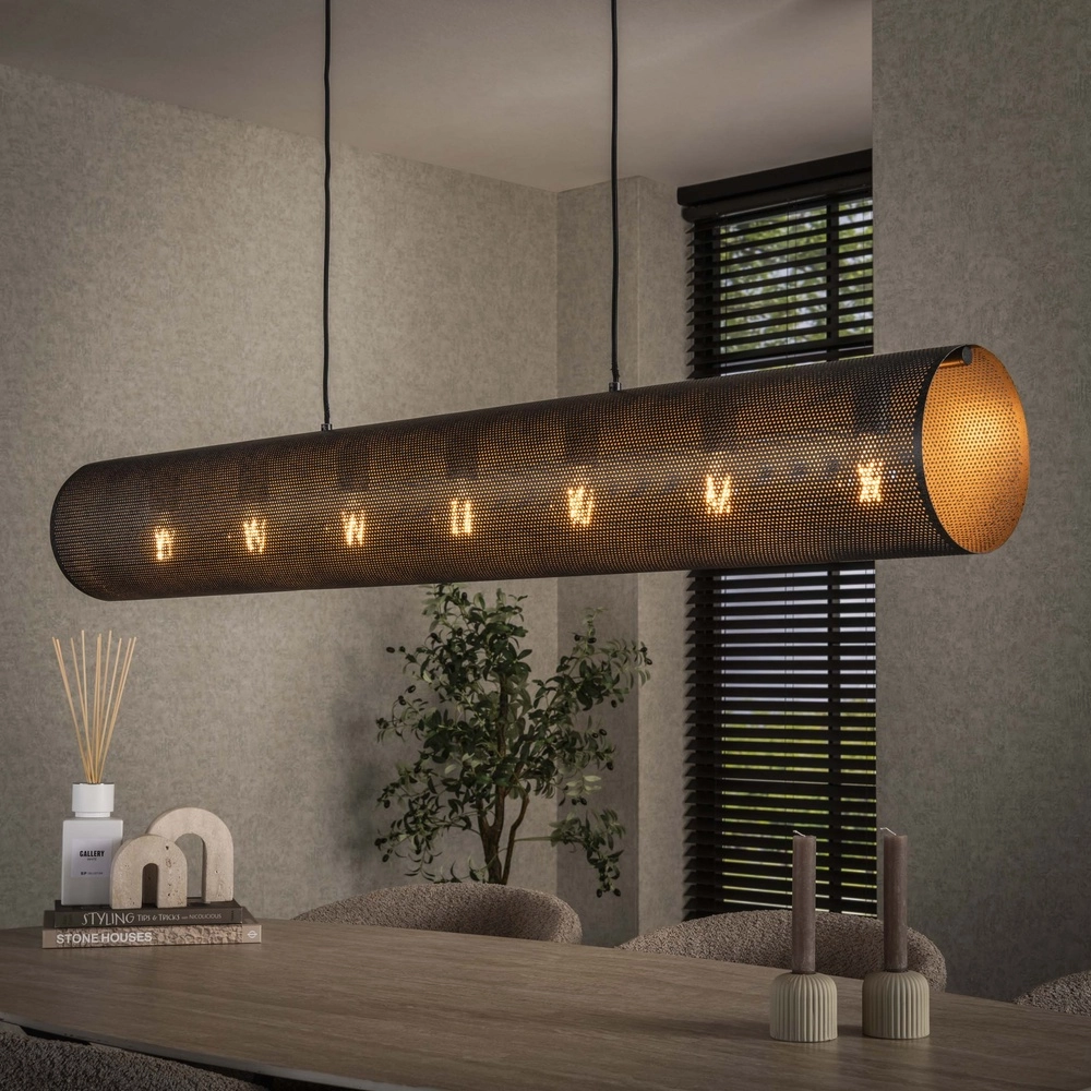 Horizontale Netz-Pendelleuchte Tubon 145 cm - 7x E27 Lyora 8716803512252