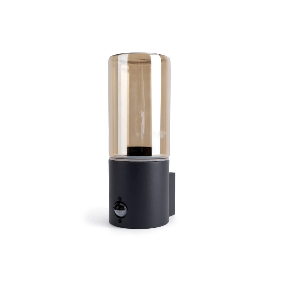 Wandlampe mit Sensor Winchester E27 – Bernsteinglas