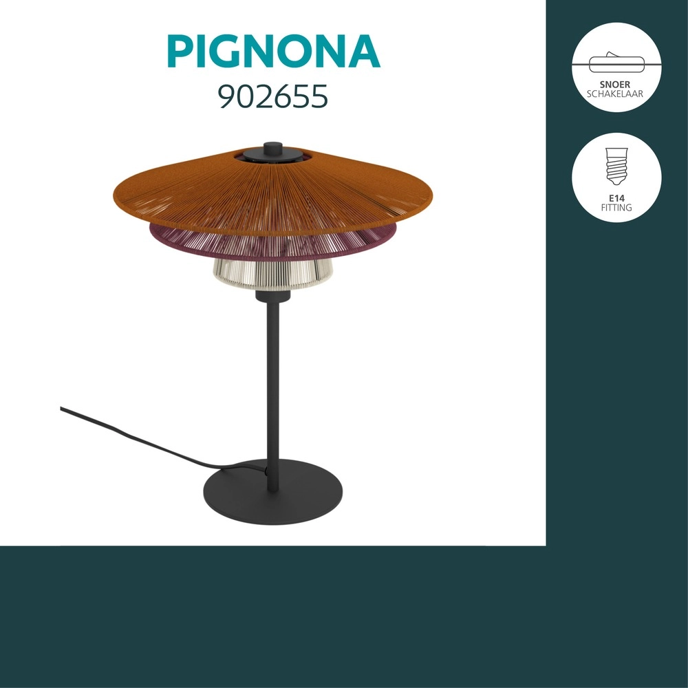 Drahtlampe Pignona Tabellenfarbe