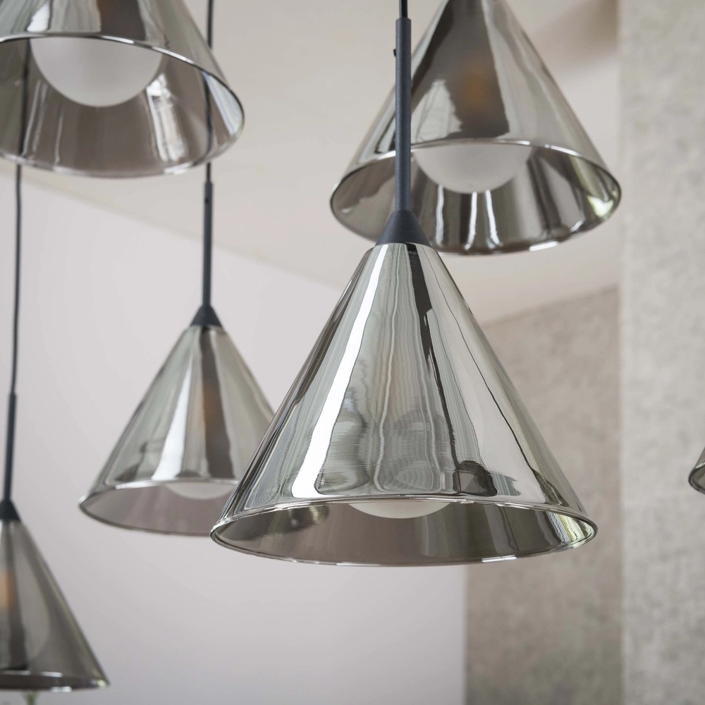 9-Licht Pendellampe Conic für den Esstisch Lyora 8716803512023