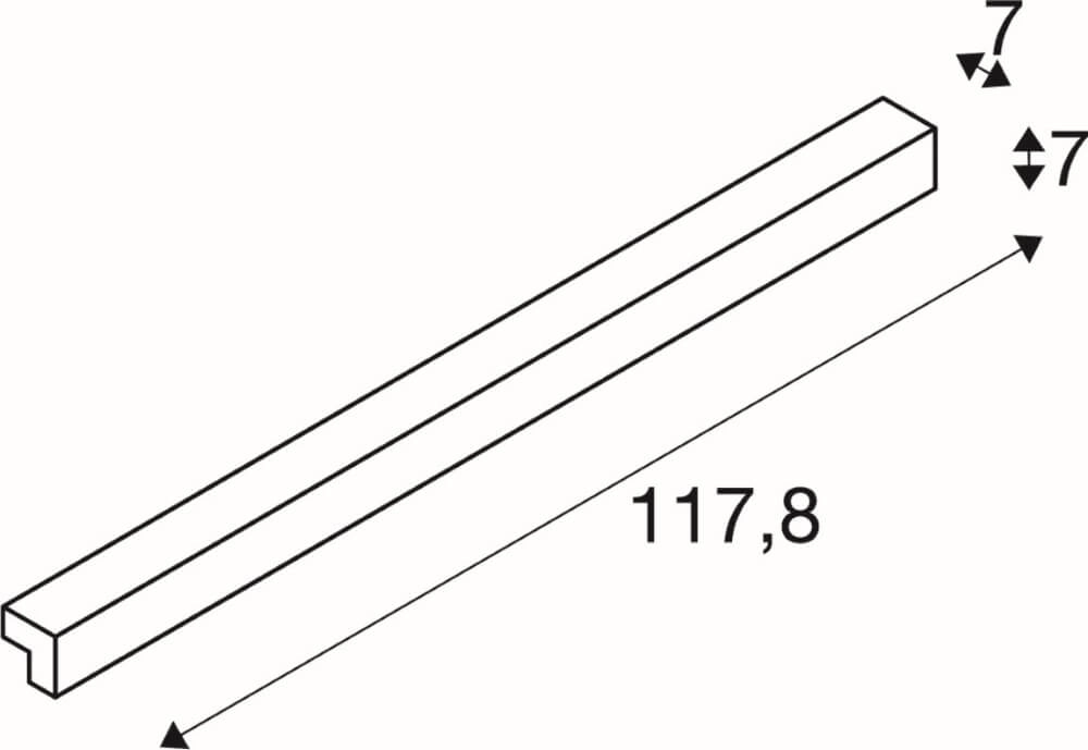 Schlanke Spiegellampe L-Line 120cm - weiß SLV 4024163196055