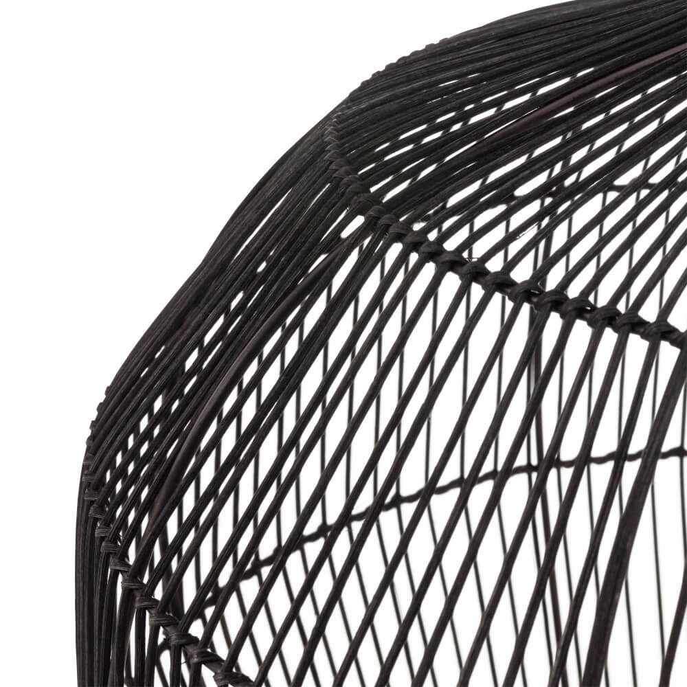 Rattan Pendelleuchte Haiti M Ø 50cm schwarz Lyora 5903139111676