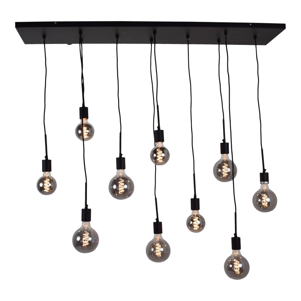 Hängelampe Bulby 10-Licht Schwarz