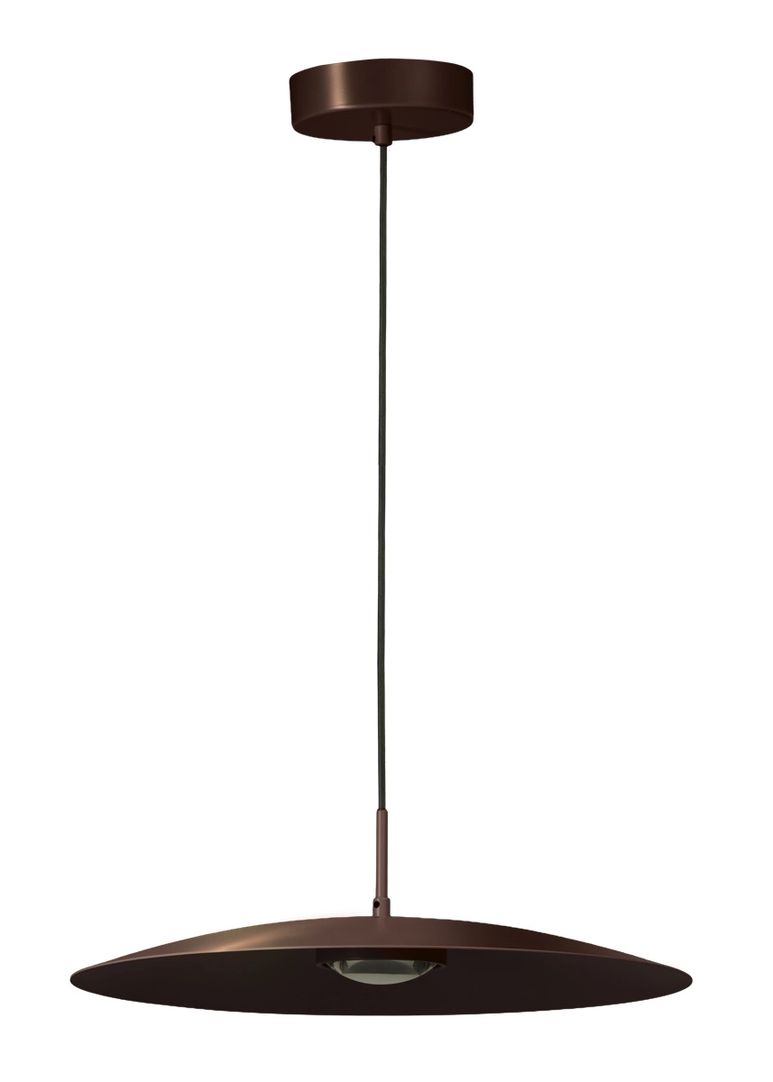 Elegante Pendellampe Sanne Ø 50cm – anodisch braun