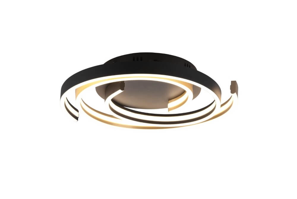 Dimmbare Deckenleuchte Caya Gold mit Schwarz